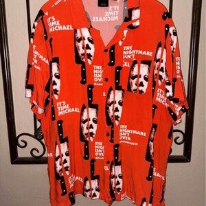 Halloween II Men's Red Graphic Shirt